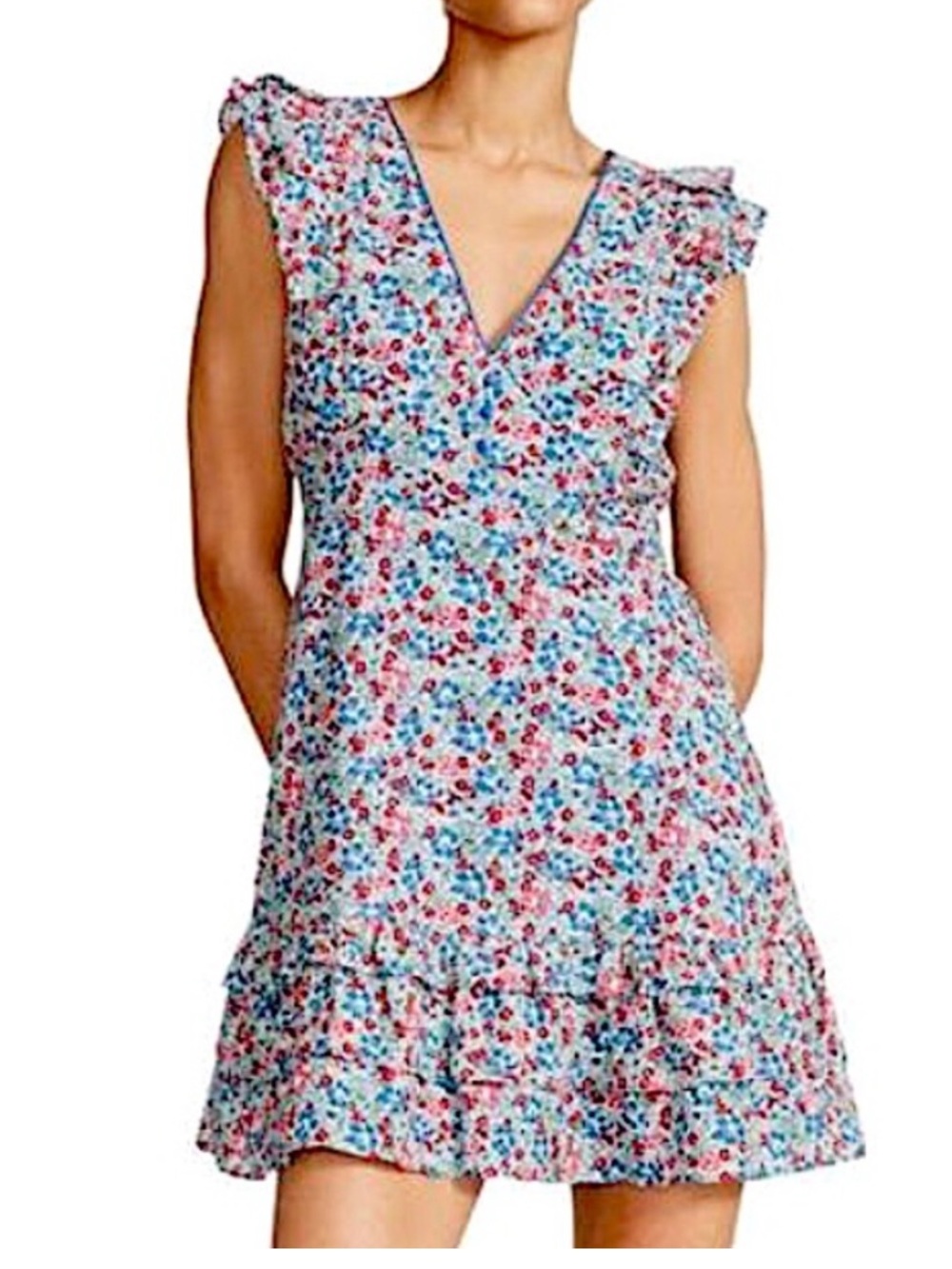Betsey Johnson Ditsy Floral Spring/Summer Cottage Core Dress SZ LG NWT - Picture 4 of 15